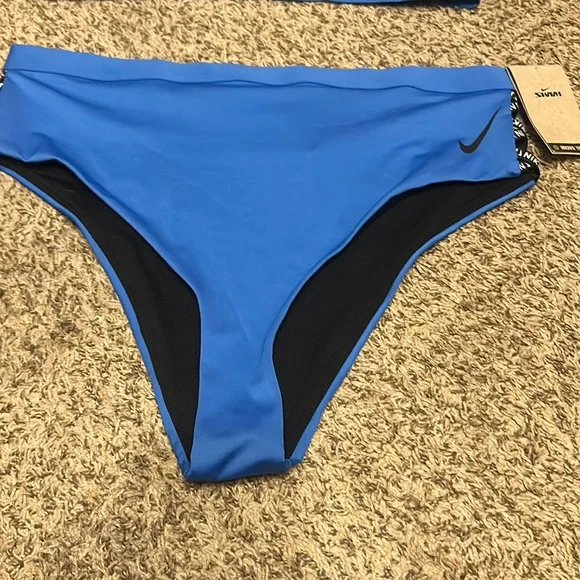 NIKE Bikini Set: LOGO TOP & Sneakerkini Bottom: BLUE: NWT: SZ XL